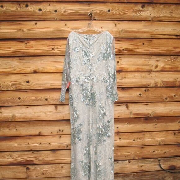 Mac Duggal 67539 Womens Embellished V Neck Long Sleeve Gown - Picture 11 of 14